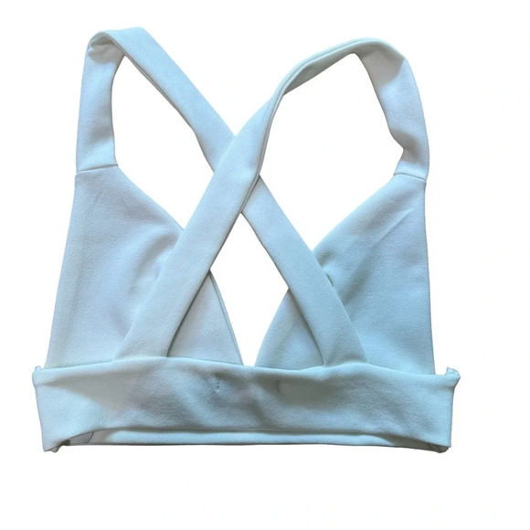 🔹5/$25🔹 PrettyLittleThing Off White Crepe Wrap Bralet. Women’s Size  2 - Picture 4 of 9